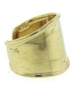 Beautiful Yellow Gold Cigar Wide Band
