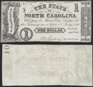 $1 State of North Carolina Obsolete 1862