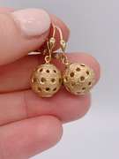 14kt Solid Yellow Gold Dangle Earrings