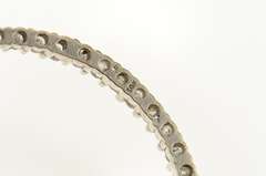 10K White Gold 0.75 Ctw Diamond Circle Journey Symbol Pendant