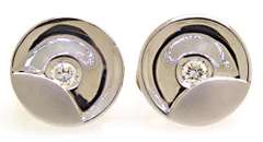 Vintage and very rare Art Deco Bezel Set Diamond Earrings in Platinum