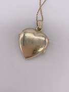 14kt Yellow Gold Heart Locket Pendant Necklace