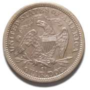1876 CC Seated Quarter