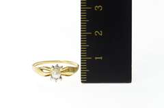10K Yellow Gold Simple Pearl Two Tone Accent Curved Ring