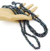 Beautiful 62 Inch Freshwater Peacock Pearl Necklace