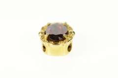 14K Yellow Gold Oval Victorian Garnet Slide Bracelet Charm/Pendant