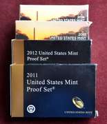 4 US Proof Sets, 2011-2014, w Key 2012