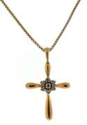 Sterling Silver Cross Pendant on 18" Chain Necklace
