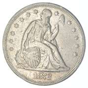 1872 Seated Liberty Silver Dollar