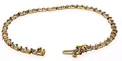 Dainty 10kt Diamond S-Link Tennis Bracelet