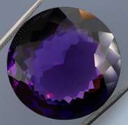 Huge round cut 31.72ct royal purple created Amethyst