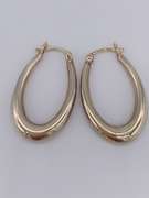 14kt Solid White Gold Hoop Earrings