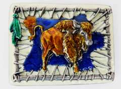 Enameled Buffalo Belt Buckle