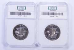 Lot (2) PR66 1960 & PR65 1961 Franklin Half Dollars - Graded PCI