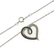 Sterling Silver Heart Shaped Pendant on Chain