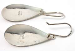 Hammered Droplet Dangle Earrings in Sterling Silver