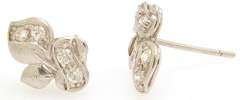 18kt White Gold and CZ Set
