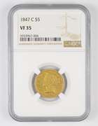VF35 1847-C $5 Liberty Head Gold Half Eagle - Graded NGC