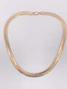 Solid 14kt Yellow Gold Braided Link Chain Necklace