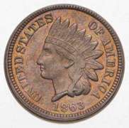 1863 Indian Head Cent