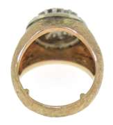 Elegant Yellow Gold Men's Diamond Cluster Ring