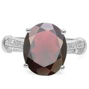 5.16 CT GARNET & STERLING SILVER COCKTAIL RING