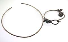 Sterling Silver Choker Necklace with Bangle