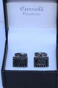 Handsome Pair Jeweled Style Cufflinks By Carelli