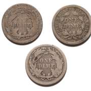 3 Seated Dimes
