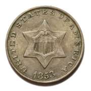 1853 3 Cent Silver