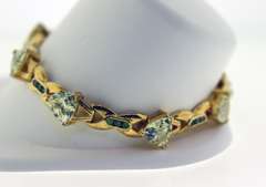 Sterling Silver Triangle CZ Bracelet