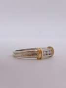 Unisex 14kt Gold Diamond Wedding Band- Size 7