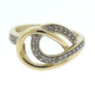 Favorite Yellow Gold Diamond Swirl Ring