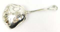 Pretty Antique Sterling Silver Berry Spoon