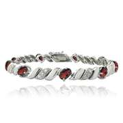 5ct Garnet & Diamond Accent San Marco Bracelet