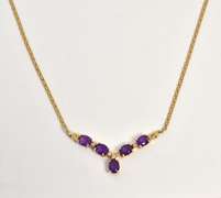 Amethyst and Diamond Necklace