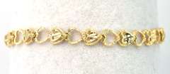 Sweet Heart-Linked Bracelet in 14KT Yellow Gold