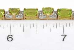 Charming 15.53CTW Peridot & Topaz Bracelet in Vermeil