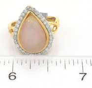 Hypnotic Opal & Diamond Ring in Vermeil