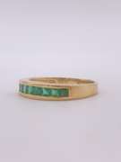 18kt Yellow Gold Emerald Band Ring