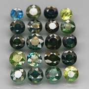 Heated only! 6.79ct round cut Sapphire set