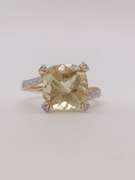 Gorgeous 14kt Gold, Citrine, & Diamond Cocktail Ring