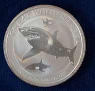 2014 Australia Great White Shark 1/2 OZ Silver Coin