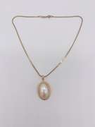 14kt Yellow Gold Pearl Pendant Necklace