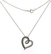 Sterling Silver Heart Shaped Pendant on Chain