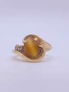 14kt Gold Tigers Eye Cocktail Ring