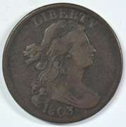 Handsome 1803 Draped Bust Large Cent in F/VF