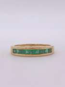 18kt Yellow Gold Emerald Band Ring