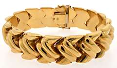 14KT Puffy Link Bracelet in Yellow Gold