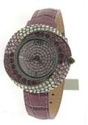 Adrienne Limited Edition Purple Swarovski Crystal Watch